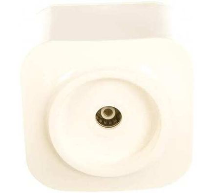 Розетка телевизионная одноместная серия "IONICH", о/у, тупиковая, 75Ом, ч/д 4-2400Мгц, белая (евросл