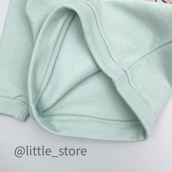 Свитшот из футера(с начесом) "Сердечки", Оливка