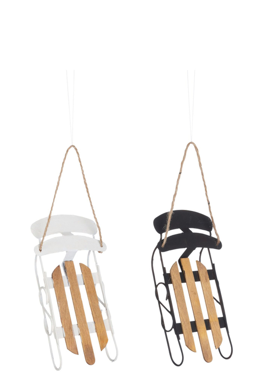 Декор подвесной "Санки" в ассортименте 7x3x13см