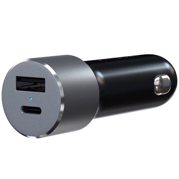 Автомобильное зарядное устройство Satechi Type-C PD 72W Car Charger ST-TCPDCCM, серый космос