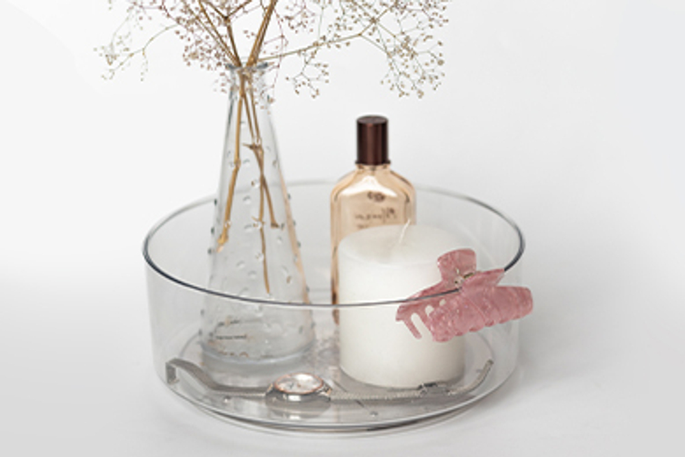 Органайзер круглый Raido, 23х23х9 см, прозрачный