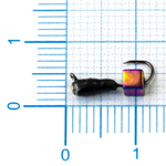 Мормышка Владимирская 291 "Муравей с зеркальцем", с кубиком хамелеон, 2.5мм, 0.6гр (15шт/уп)