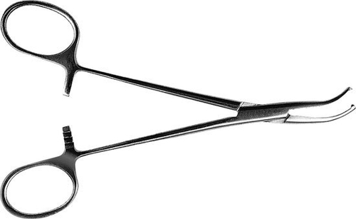 ТМ- З-62-4 Зажим к/о Москит, зубчатый изогнутый по ребру, 154 мм (НОВОЕ ИСПОЛНЕНИЕ)