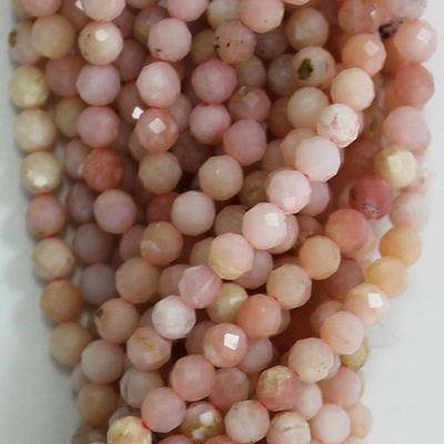 Опал розовый A качество юв. огранка бусины 3мм 4мм