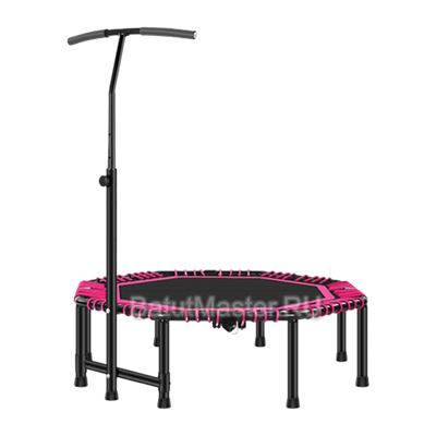 Каркасный батут с Т-образной ручкой, розовый, диаметр 4 фт, восьмиугольный