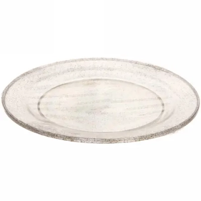 Тарелка одноразовая 19 см «Блестки золото» в наборе 3шт