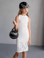 Летнее белое платье в сад для девочки