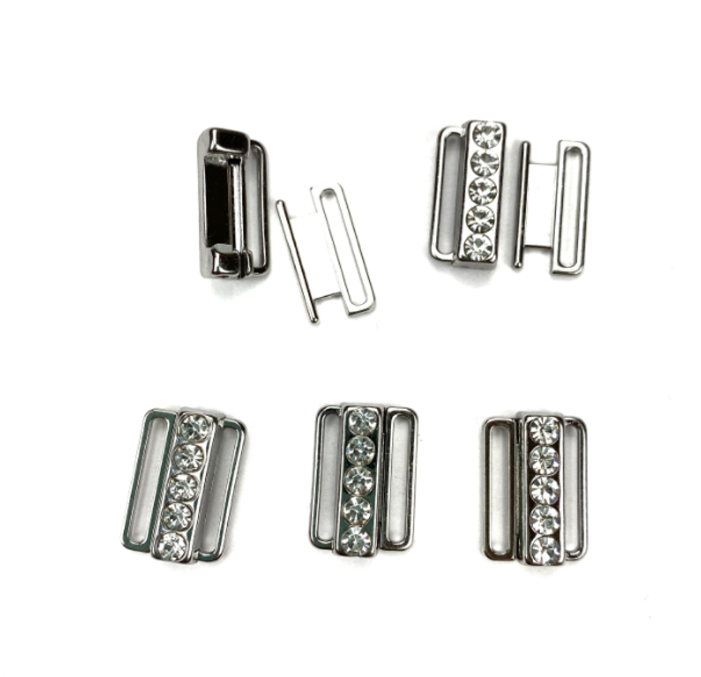 Застежка металл серебро 15 мм