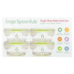 Sage Spoonfuls, Прочные стеклянные миски, 4 упаковки, 210 мл (7 унций)