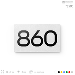 Номер на дверь 860, табличка на дверь для офиса, квартиры, кабинета, аудитории, склада, белая 120х70 мм, Айдентика Технолоджи