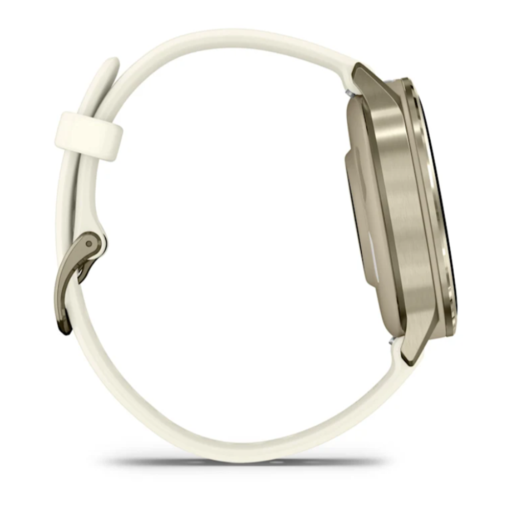 Умные часы Garmin Venu 4 - 41мм лунно-золотистый с силиконовым ремешком цвета слоновой кости