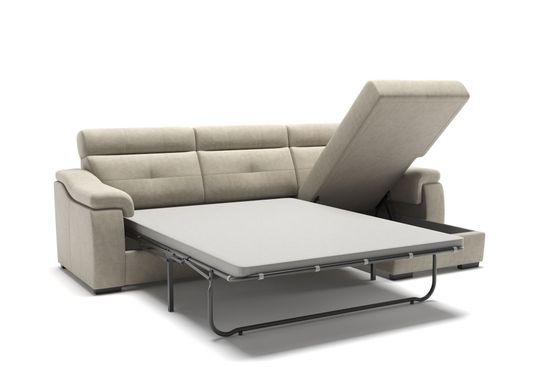 Boston диван-кровать с шезлонгом замша серый