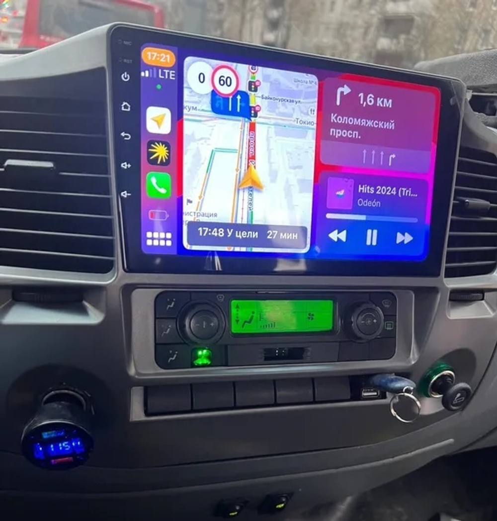 Магнитола для ГАЗ Соболь Бизнес, Газель Бизнес 2010-2017 (климат) - Teyes CC3 монитор 9" QLED на Android 10, ТОП процессор, 4Гб+32Гб, CarPlay, 4G SIM-слот
