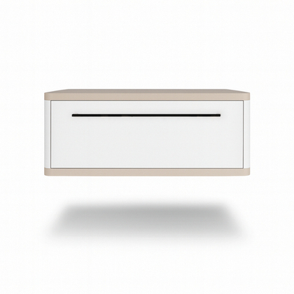 Тумба прикроватная подвесная ROYAL 5200 эко (Макиато-р.черная)