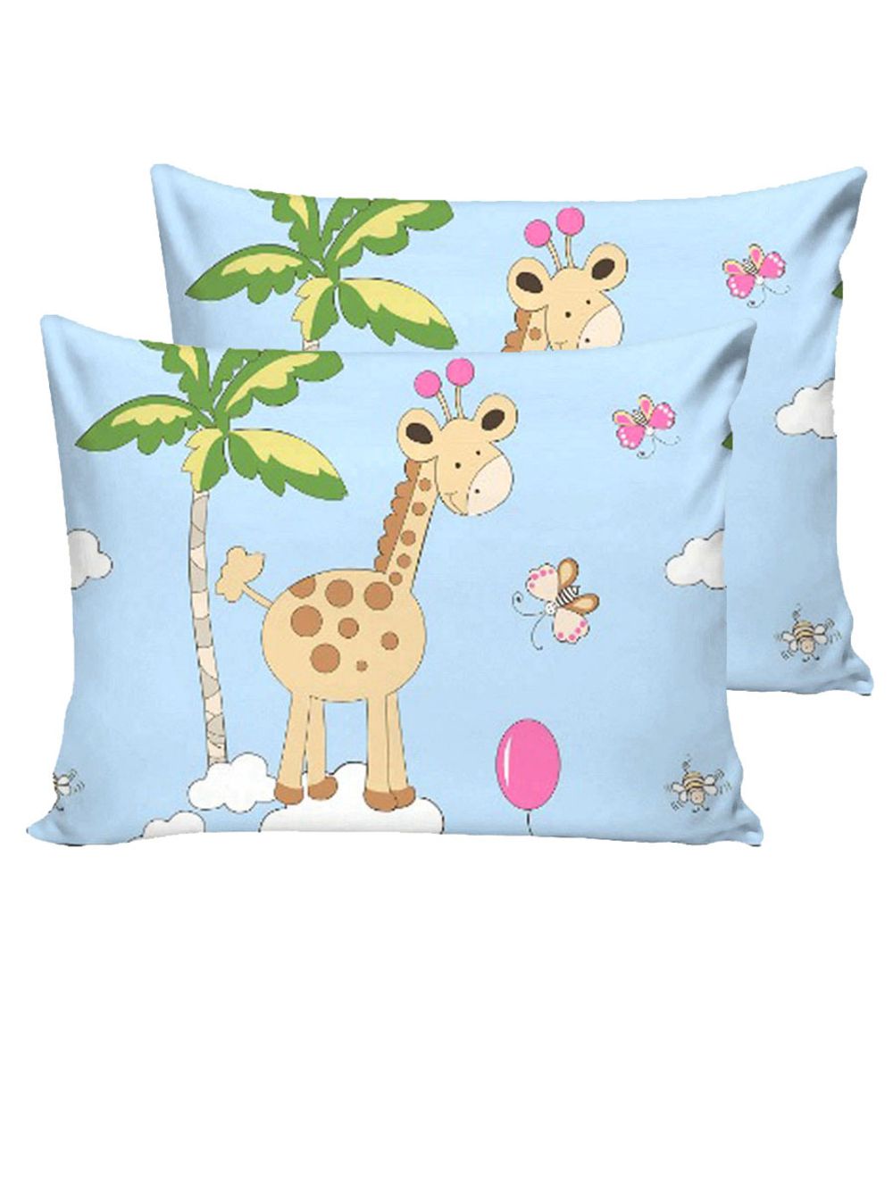 Наволочка комплект 2шт поплин Сказка "Мадагаскар" 50x70 см на молнии