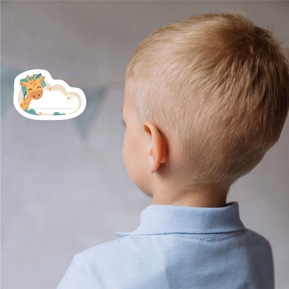 Термонаклейки детские Жираф (бежевый), 18 шт