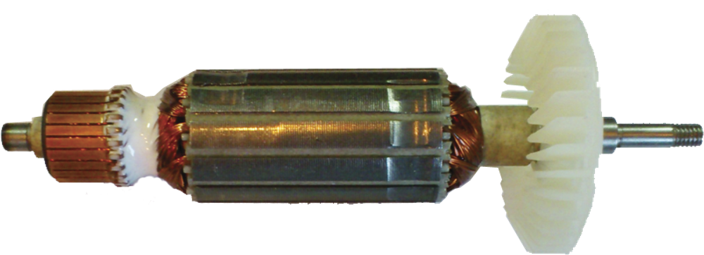 Якорь мшу Makita 9556NB, 9557NB (резьба, D:6/9/32/21.8/7-мм, L:165-мм, а: 515613-9) [AEZ]