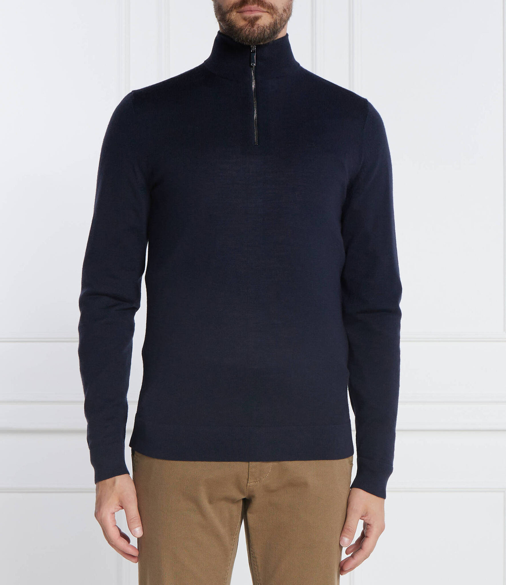 Хлопковый свитер Calvin Klein - темно-синий(K10K110421)