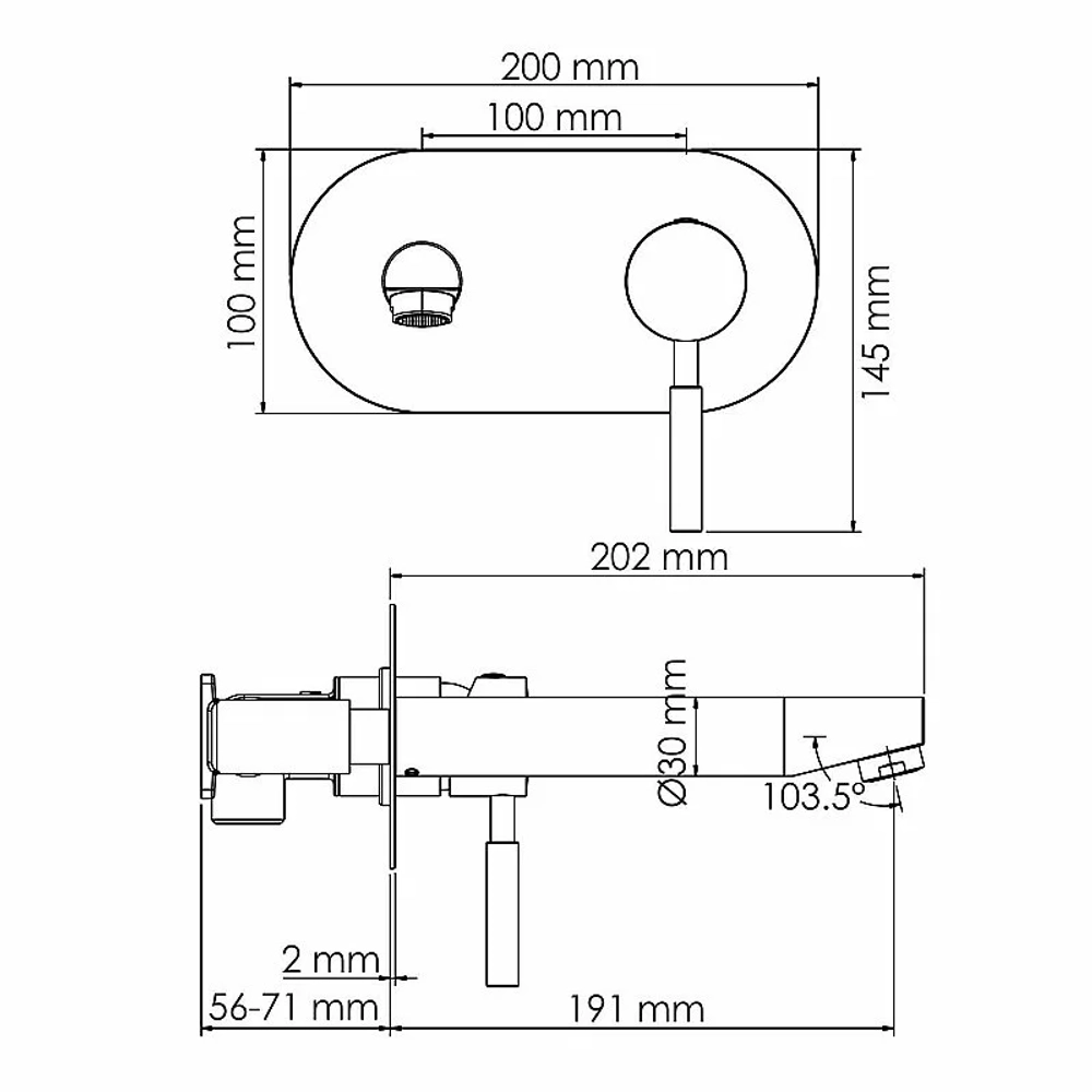 Смеситель для раковины WasserKRAFT Gollach 3330 черный матовый