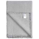 Плед из шерсти мериноса серого цвета из коллекции essential, 130х180 см