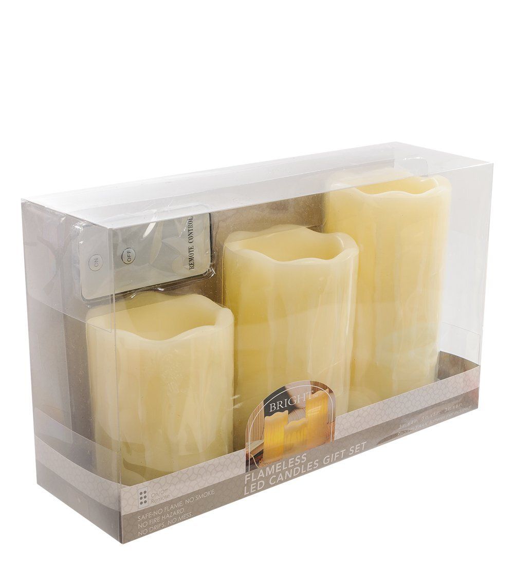 Bright LED-04 Набор светодиодных свечей (3шт.) с дистанционным управлением
