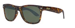 Стильные фирменные высококачественные американские мужские солнцезащитные очки коричневые из поликарбоната с чёрными стёклами Zippo OB21-04 в мешочке и коробке
