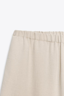 ZARA ШИРОКИЕ БРЮКИ, ПЕСОЧНЫЙ