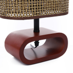 8200/1T COUNTY LN26 511 кофейный/коричневый, дерево/текстиль Настольная лампа E27 1*60W 220V MADERANA