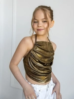 Летний топ для девочки на завязках