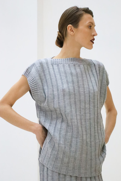 Свитер на молнии вязаный, кофейный