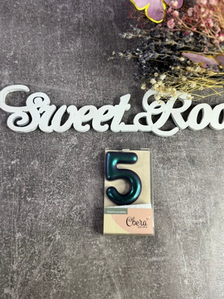 Свечи свеча Цифра 5 Фантом Хамелеон 4х6+2,5см 1шт с держат