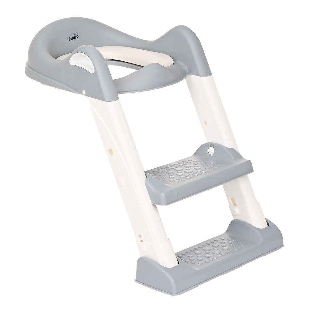 Детское сиденье для унитаза Pituso с лесенкой и ручками 16010 Grey/Серый