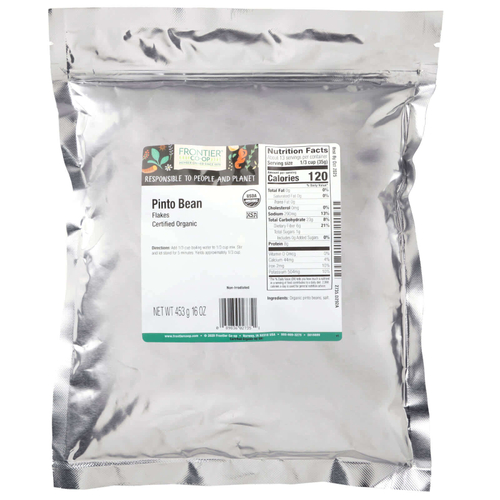 Frontier Co-op, Органические хлопья пинто, 453 г (16 унций)