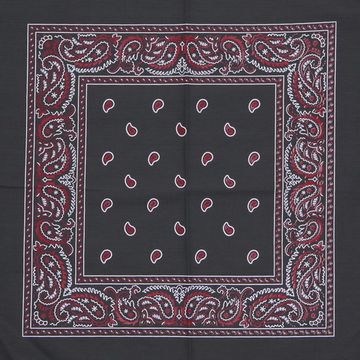 Бандана хаки с бело-красными капельками (019)