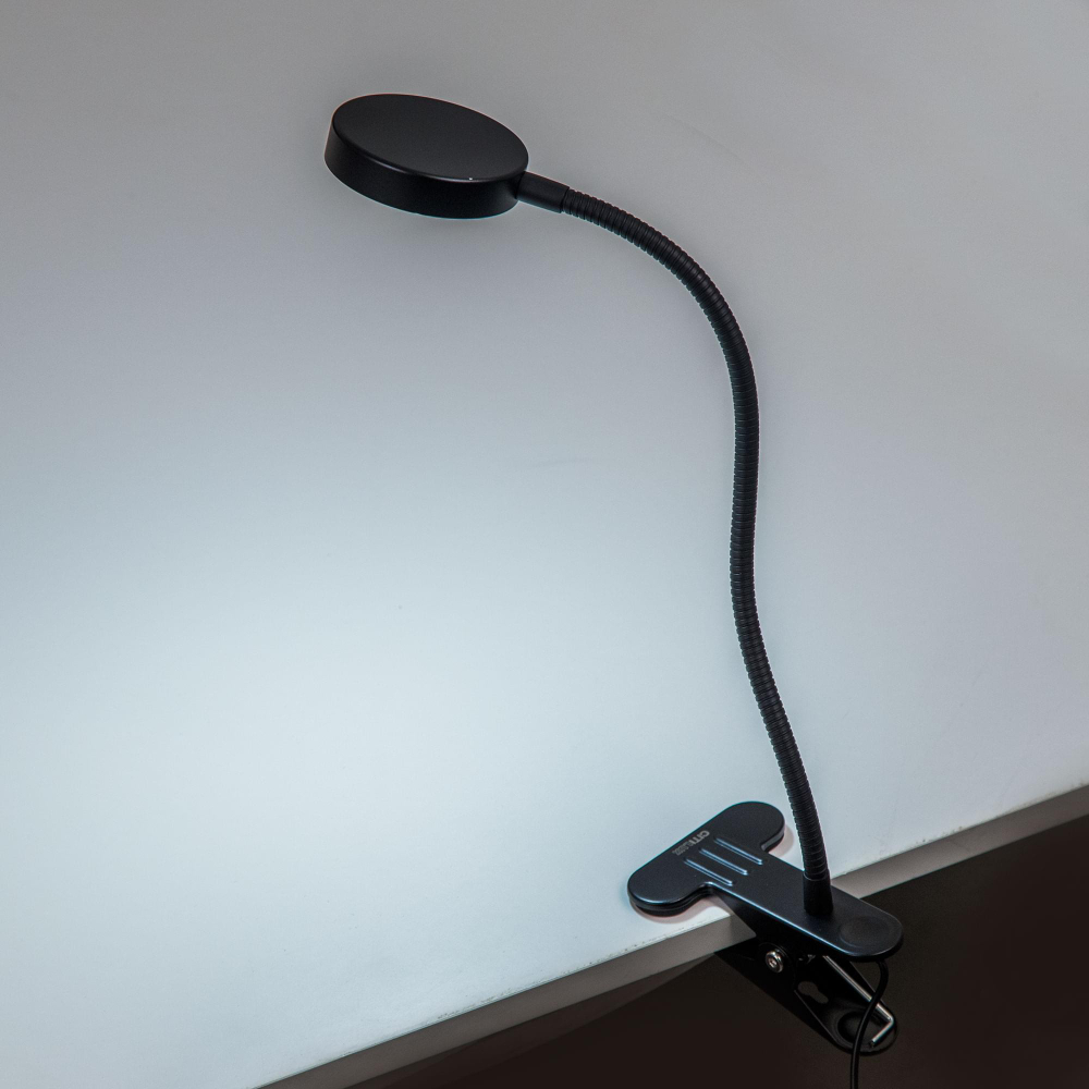 Citilux Ньютон CL803071N LED Лампа на прищепке с диммером Чёрная