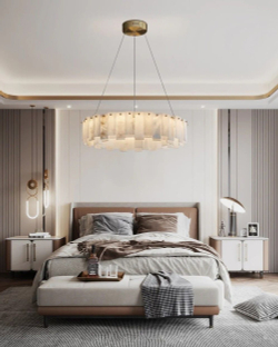 Подвесные люстры из натурального мрамора — сочетание роскоши и современного дизайна.