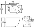 SKANDENBORG RIMLESS Безободковый подвесной унитаз EWC700-125B