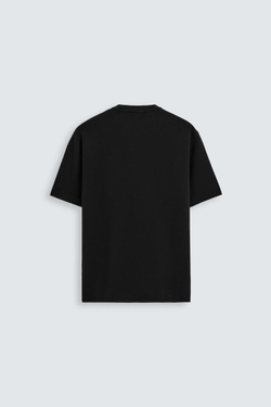 ZARA ФУТБОЛКА RELAXED FIT, ЧЕРНЫЙ