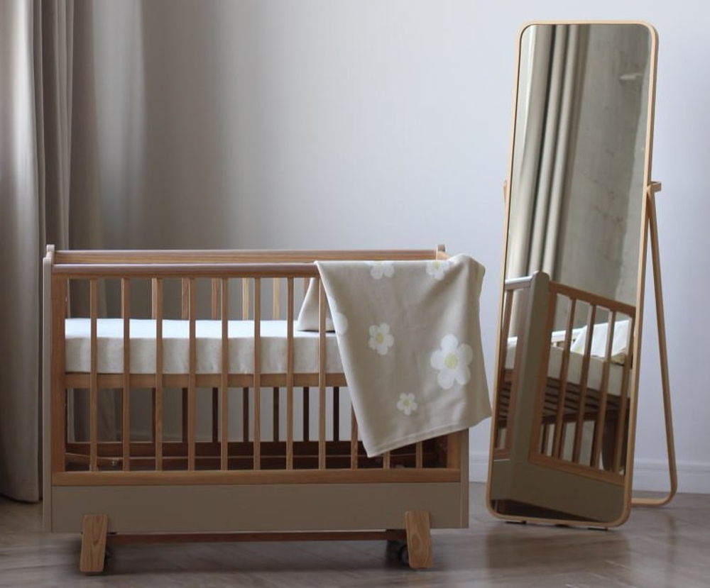 Детская кроватка Фабрика Облаков Onlybaby Scandi маятник продольный latte