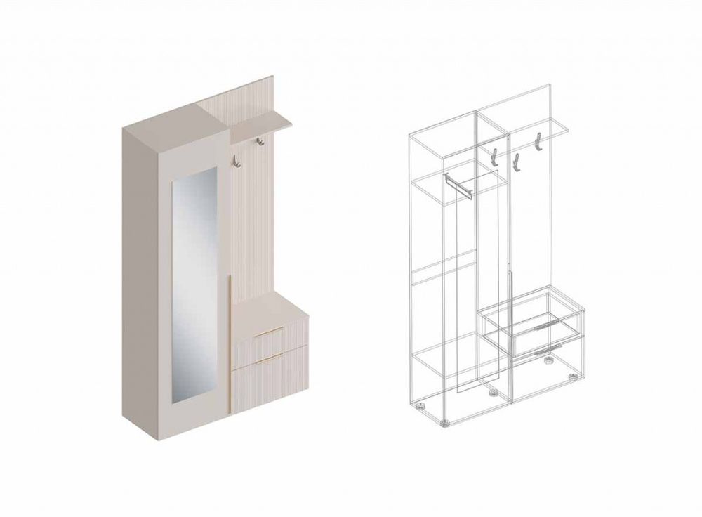 Прихожая с пеналом "Тефия" 1150 Левая,