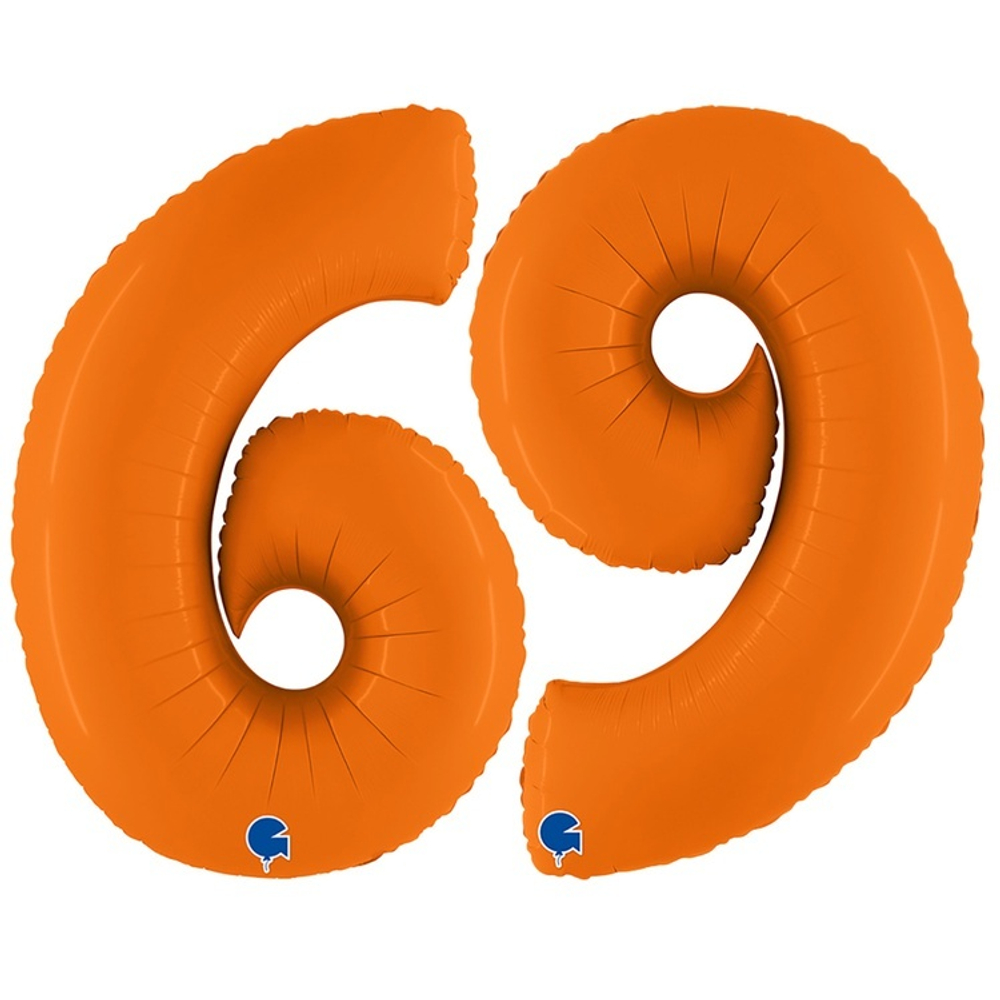 Шар ЦИФРА 6/9 Пастель Orange 40" 102 см