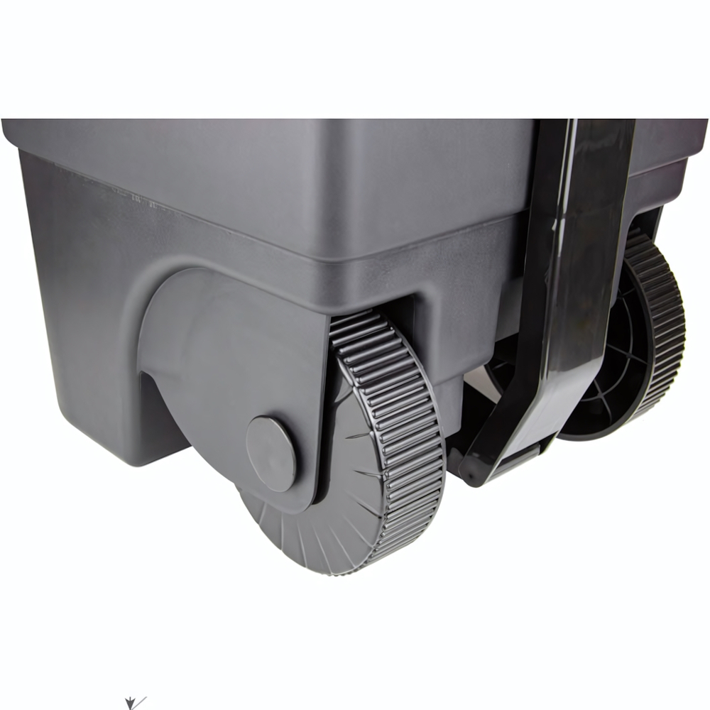 Бак 60л с педалью на колесах, серый