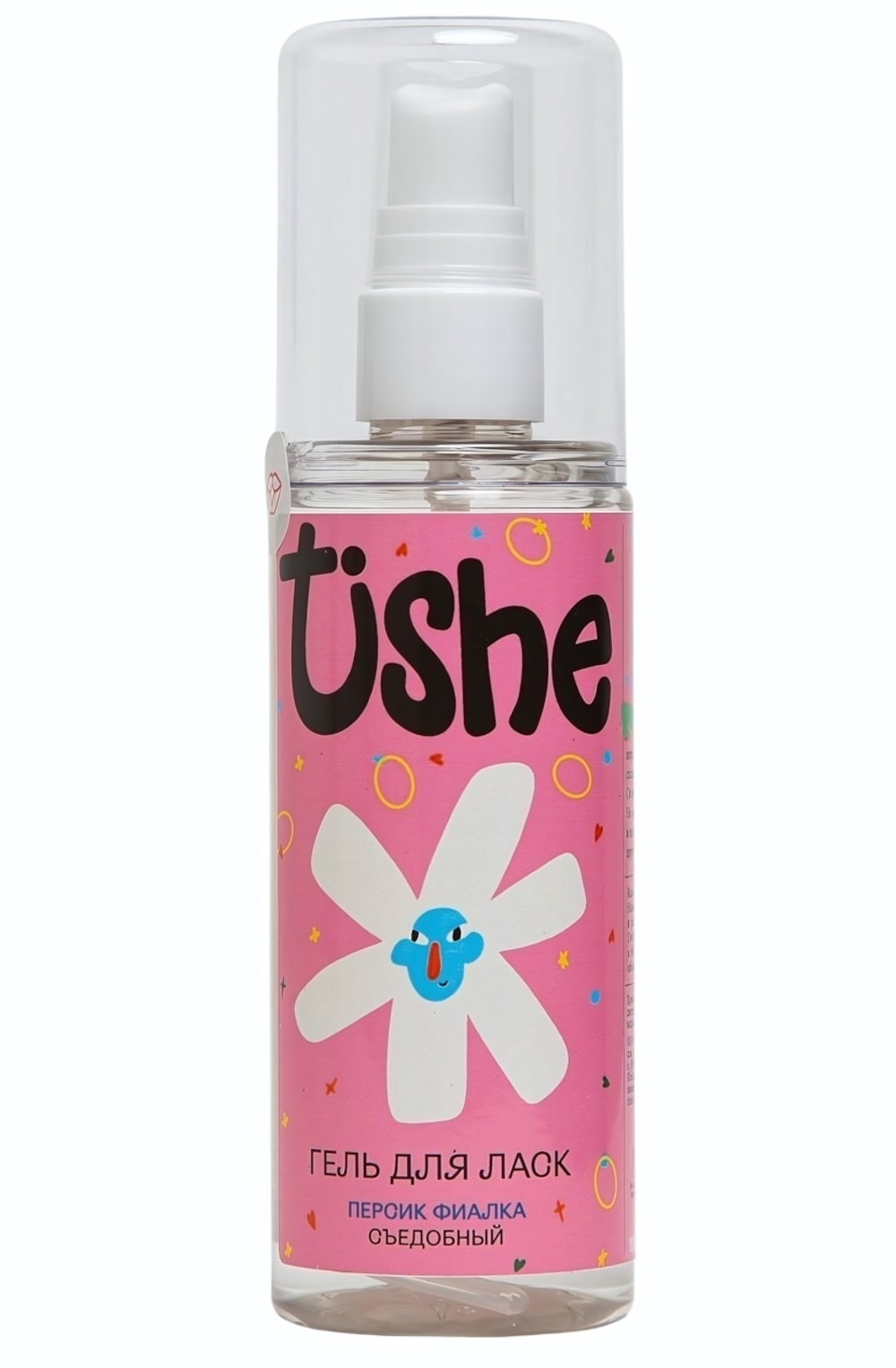 Съедобный лубрикант на водной основе Tishe с ароматом персика и фиалки - 125 мл.