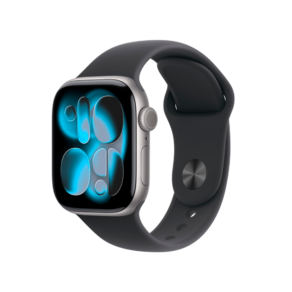 Apple Watch Series 11 GPS 42mm Space Grey Aluminium Case with Black Sport Band - M/L,Model A3331