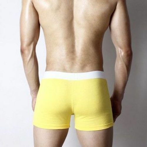 Мужские трусы домашние шорты с пуговицей Superbody Home Pants Yellow Button