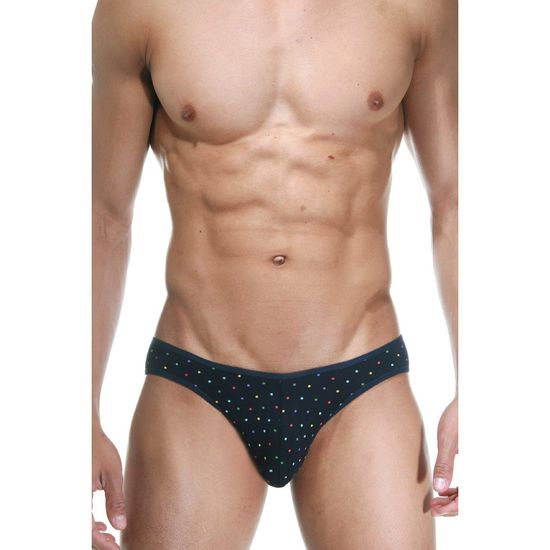 Мужские трусы слипы темно-синие с принтом DARKZONE DZN6514