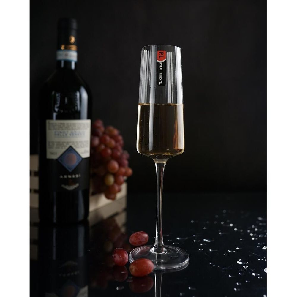 Бокал-флюте для шампанского 250 мл "  Optical" d 5,6 см h25 см P.L. - BarWare [6]