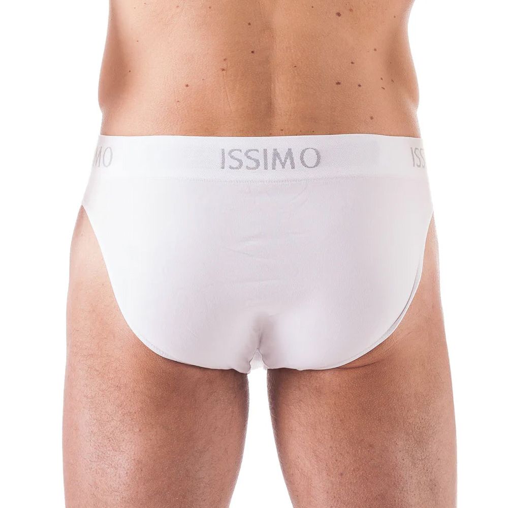Мужские трусы слипы белые бесшовные ISSIMO SLIP 210