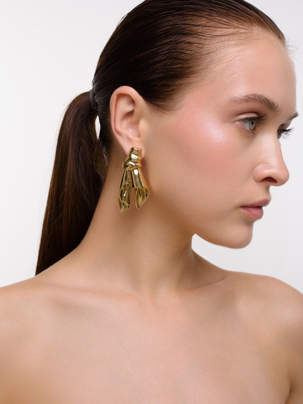 Серьги "Towel" Gold