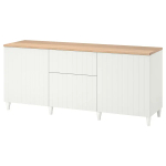 Комбинация для хранения - BESTÅ/ BESTА IKEA/ БЕСТА/БЕСТО ИКЕА, 180х76  см, белый/под беленый дуб